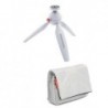 Manfrotto Pixi Mini-trepied Alb + Pouch Manfrotto Nano II Alb
